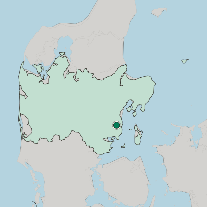 Map showing Odder — In Region Midtjylland