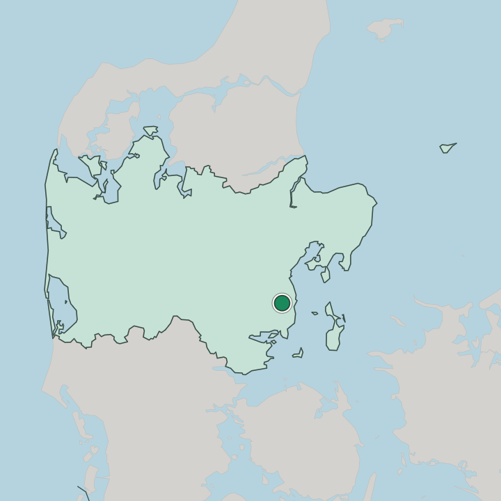 Map showing Odder — In Central Denmark