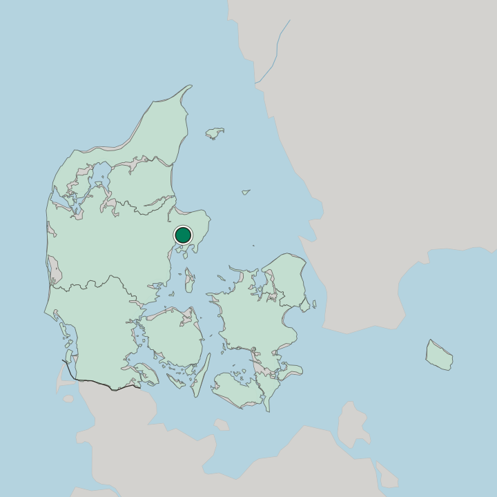 Map showing Rønde — In Denmark
