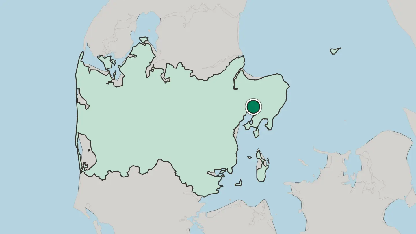Map of Rønde in Denmark
