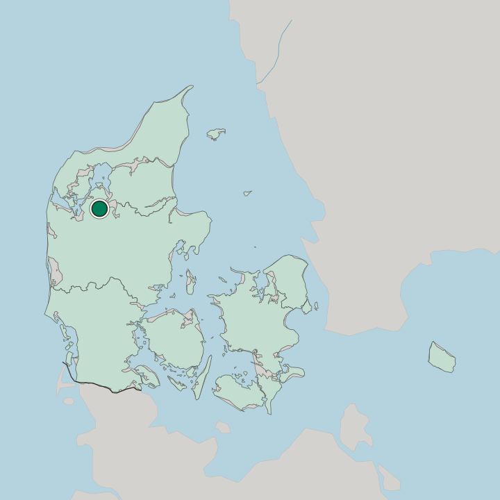 Map showing Skive — In Denmark