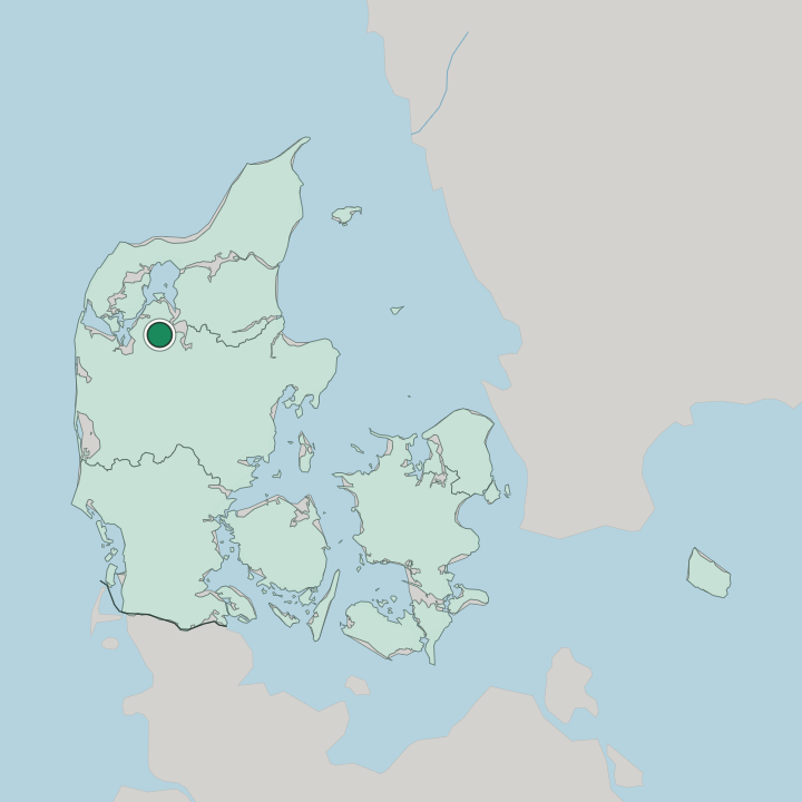 Map showing Skive — In Denmark