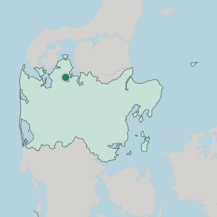 Map showing Skive — In Central Denmark