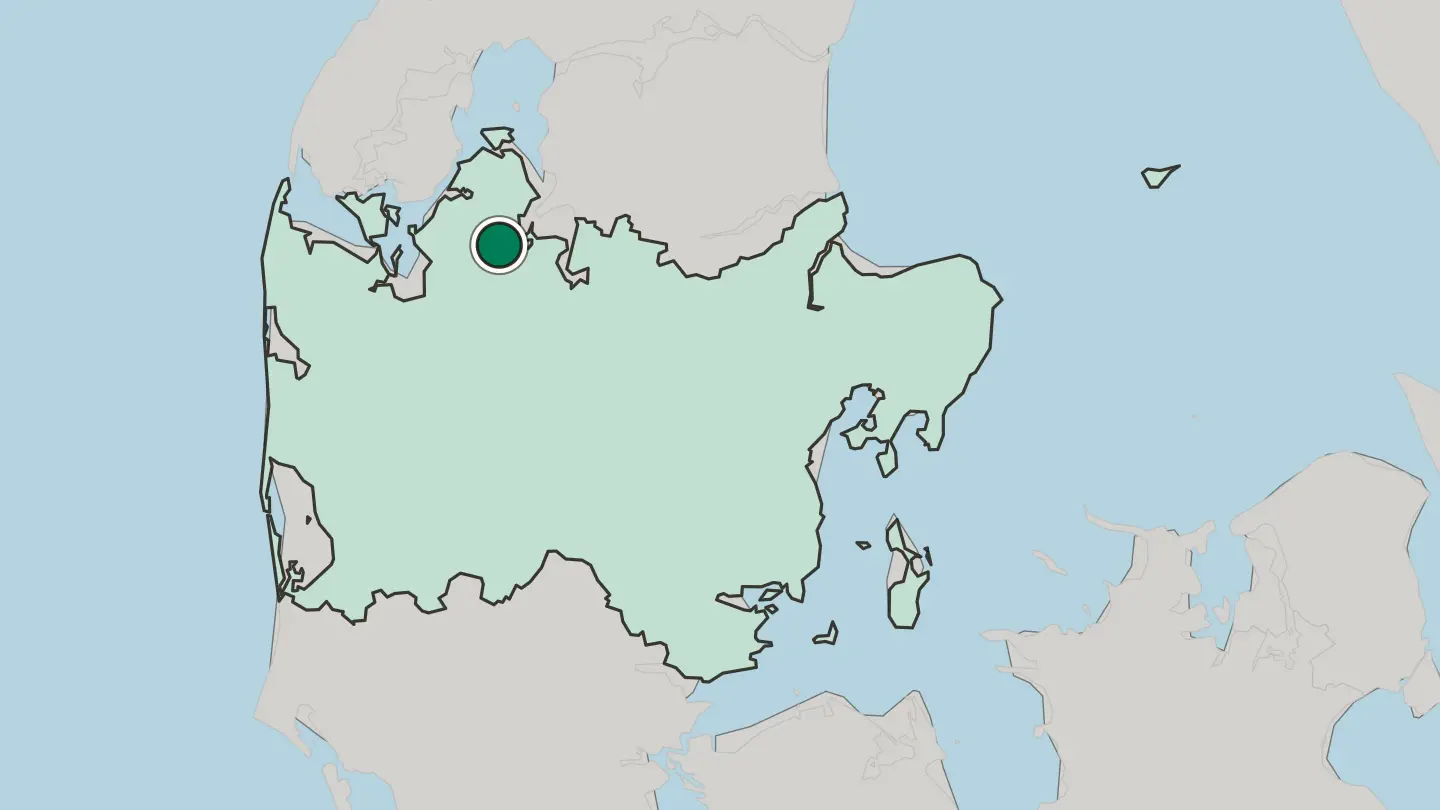 Map of Skive in Denmark