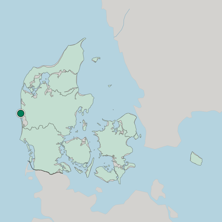 Map showing Søndervig — In Denmark