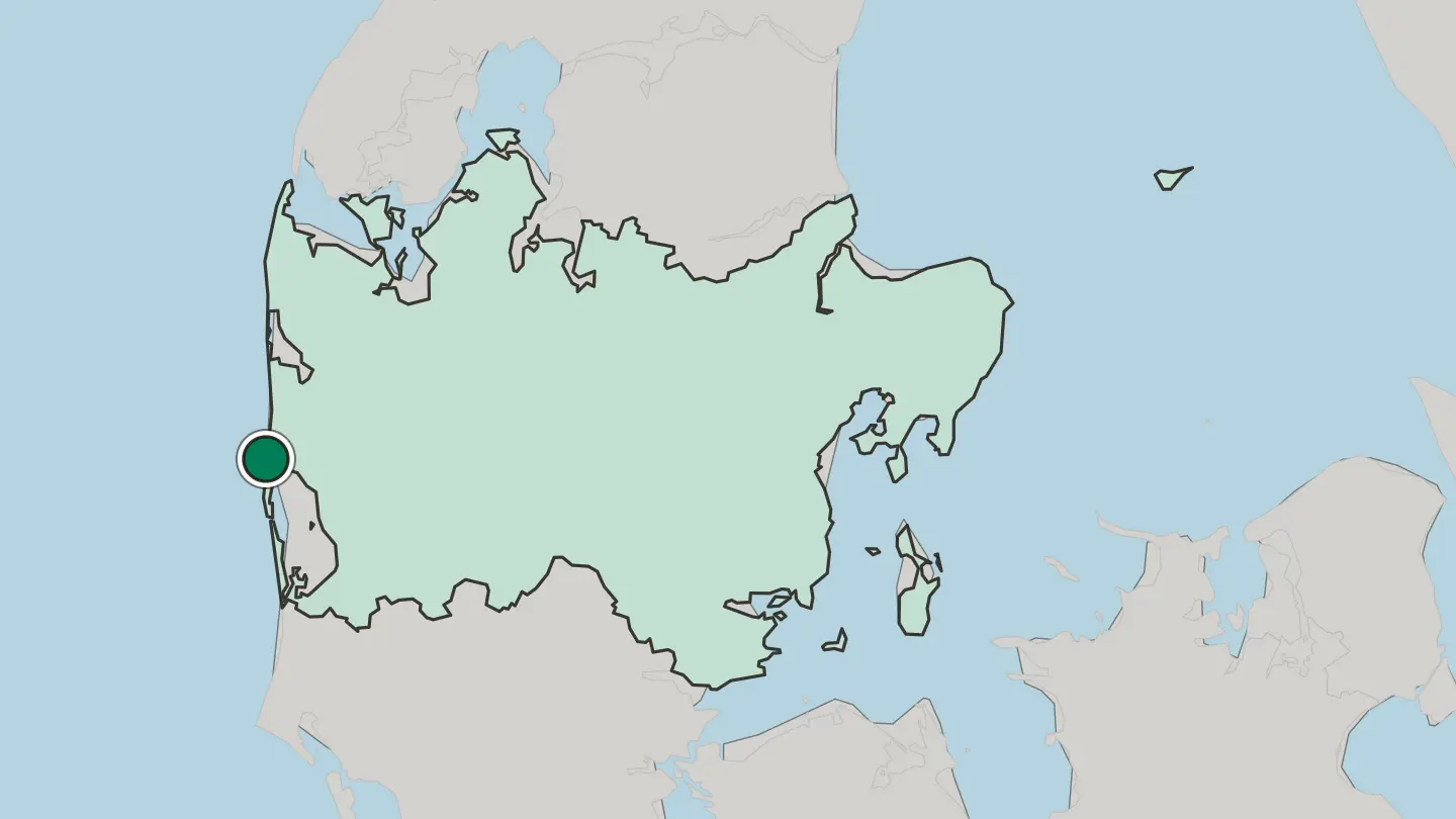 Map of Søndervig in Denmark