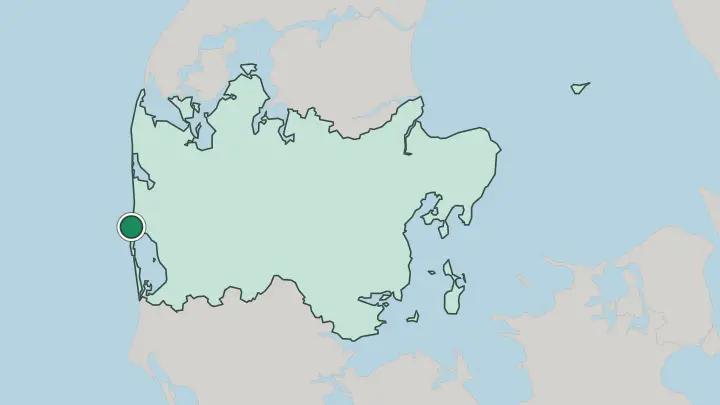 Map of Søndervig in Denmark