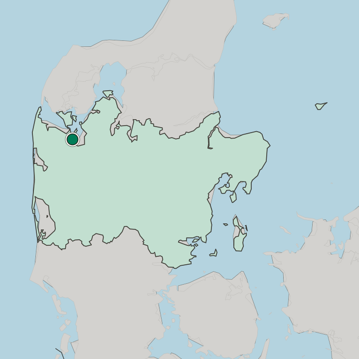 Map showing Struer — In Region Midtjylland