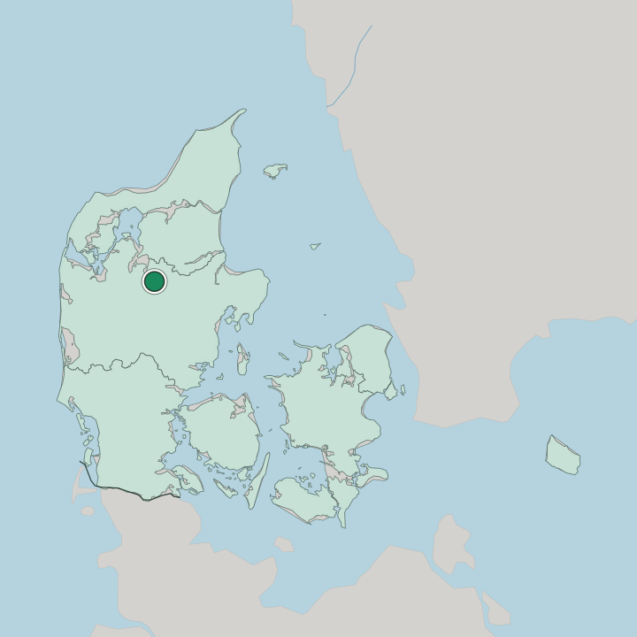 Map showing Viborg — In Denmark