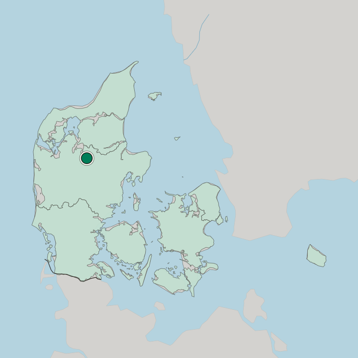 Map showing Viborg — In Denmark