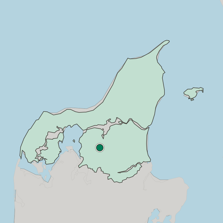 Map showing Aars — In North Denmark Region
