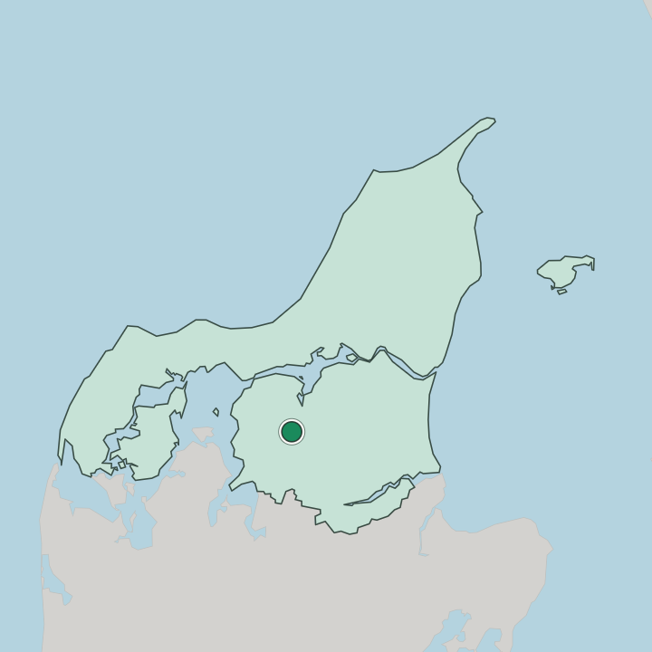 Map showing Aars — In North Denmark Region