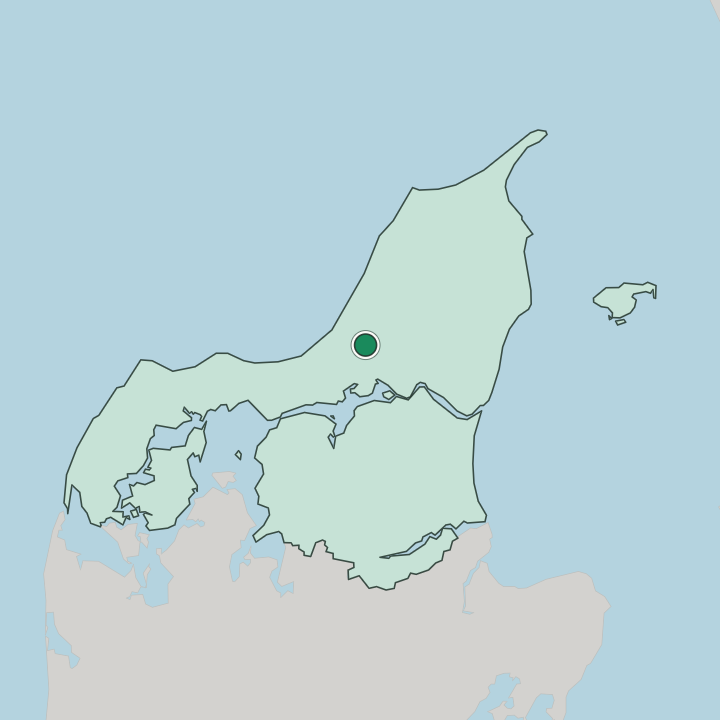 Map showing Åbybro — In North Denmark Region