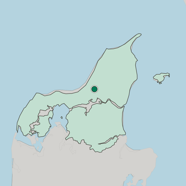 Map showing Åbybro — In North Denmark Region