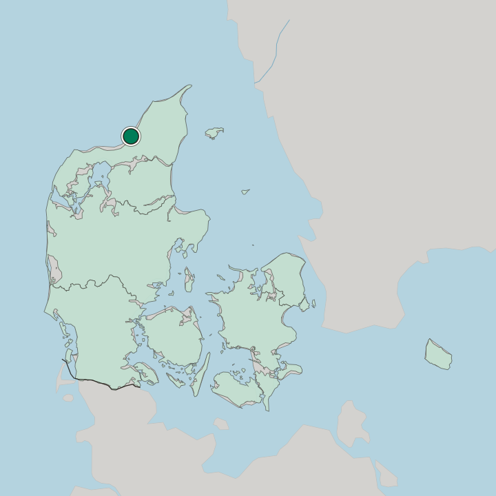 Map showing Blokhus — In Denmark