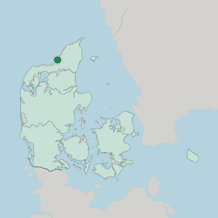 Map showing Blokhus — In Denmark