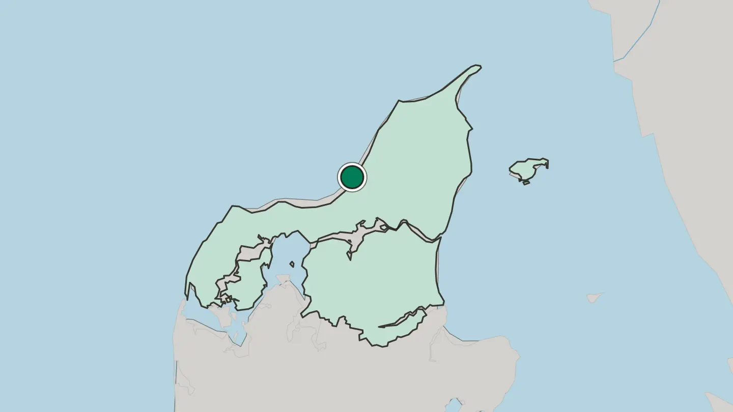 Map of Blokhus in Denmark