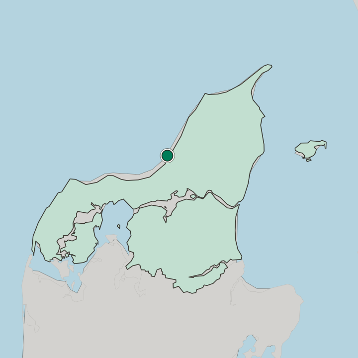 Map showing Blokhus — In North Denmark Region