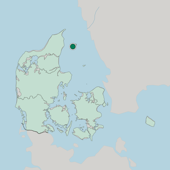 Map showing Byrum — In Denmark