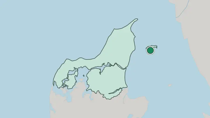 Map of Byrum in Denmark