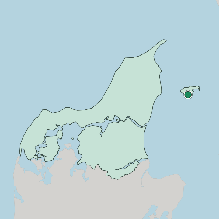 Map showing Byrum — In North Denmark Region