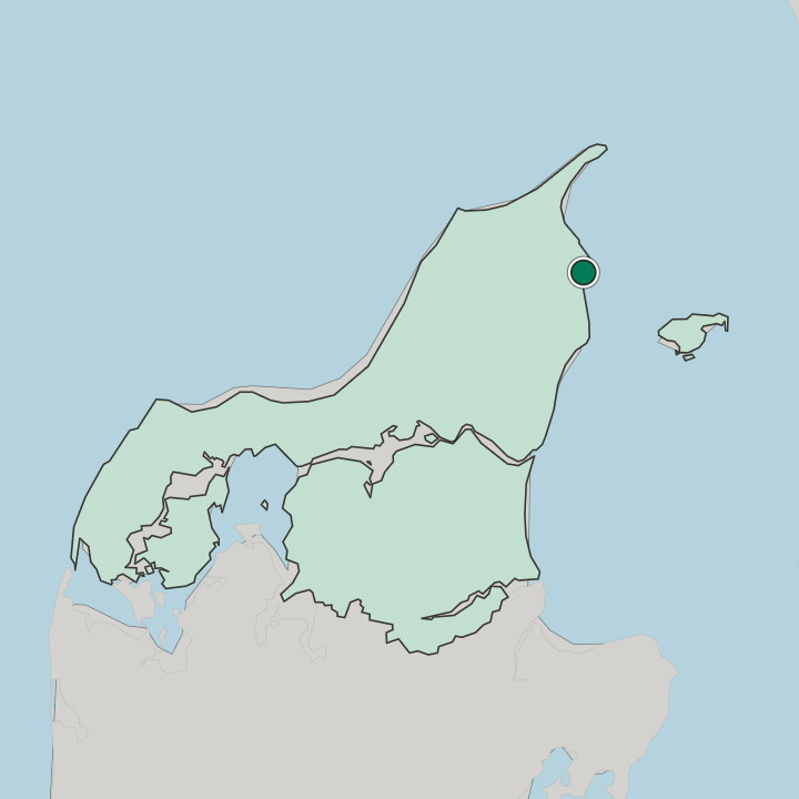 Map showing Frederikshavn — In North Denmark Region