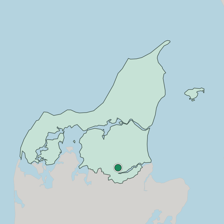 Map showing Hobro — In North Denmark Region