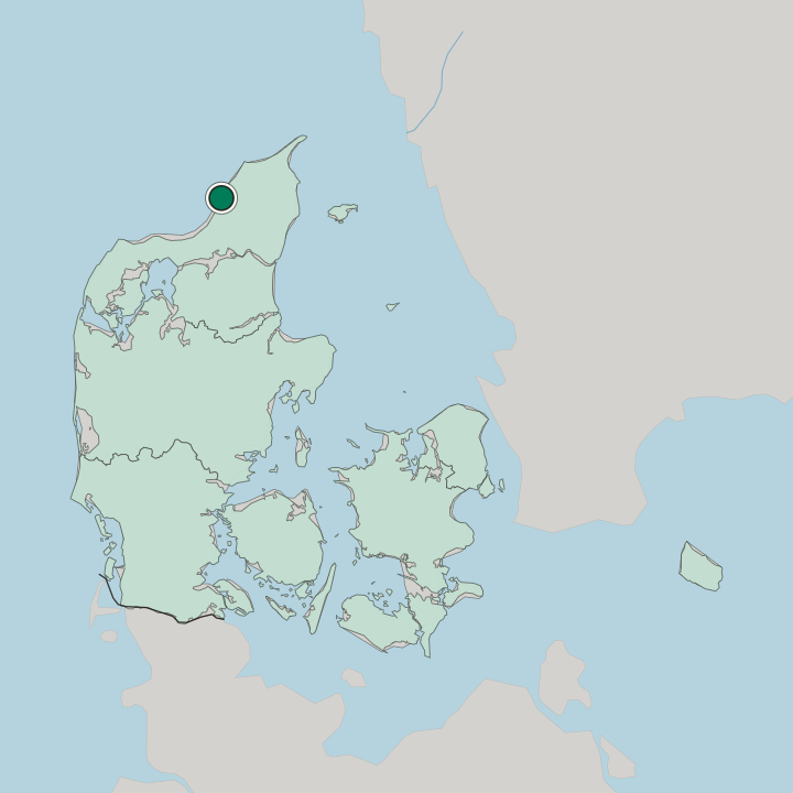 Map showing Løkken — In Denmark