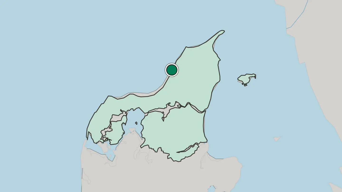 Map of Løkken in Denmark