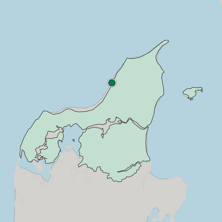 Map showing Løkken — In North Denmark Region
