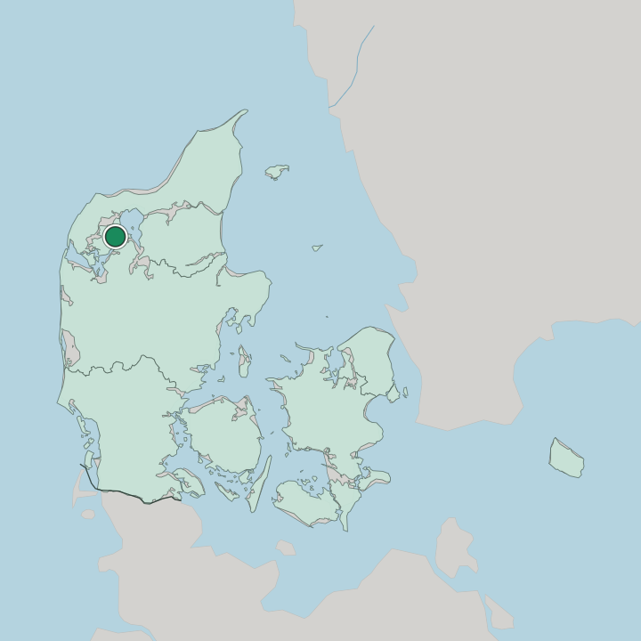 Map showing Nykøbing Mors — In Denmark
