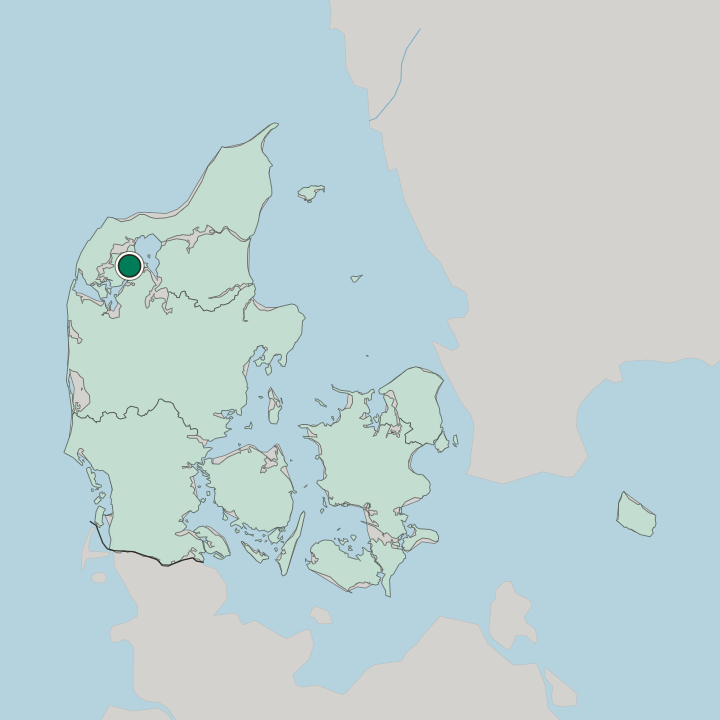 Map showing Nykøbing Mors — In Denmark