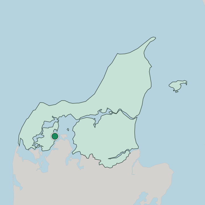Map showing Nykøbing Mors — In North Denmark Region