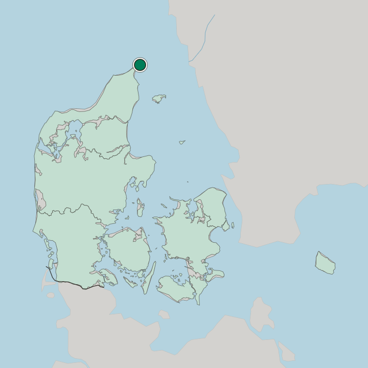 Map showing Skagen — In Denmark