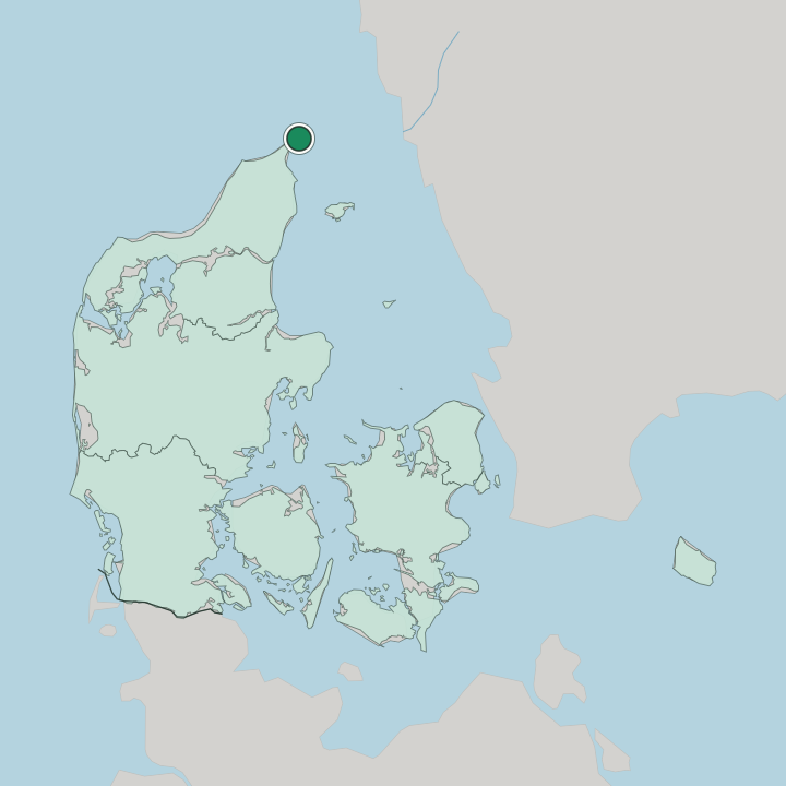 Map showing Skagen — In Denmark