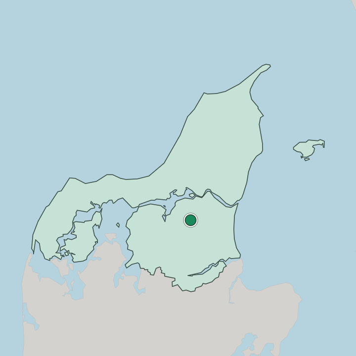 Map showing Støvring — In North Denmark Region