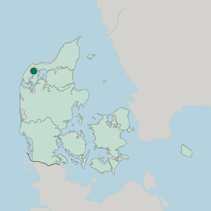Map showing Thisted — In Denmark