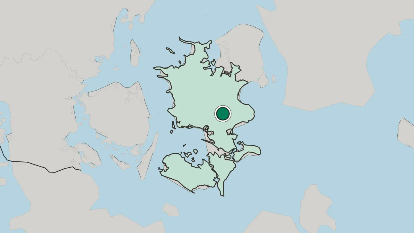 Map of Haslev in Denmark