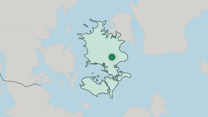 Map of Haslev in Denmark