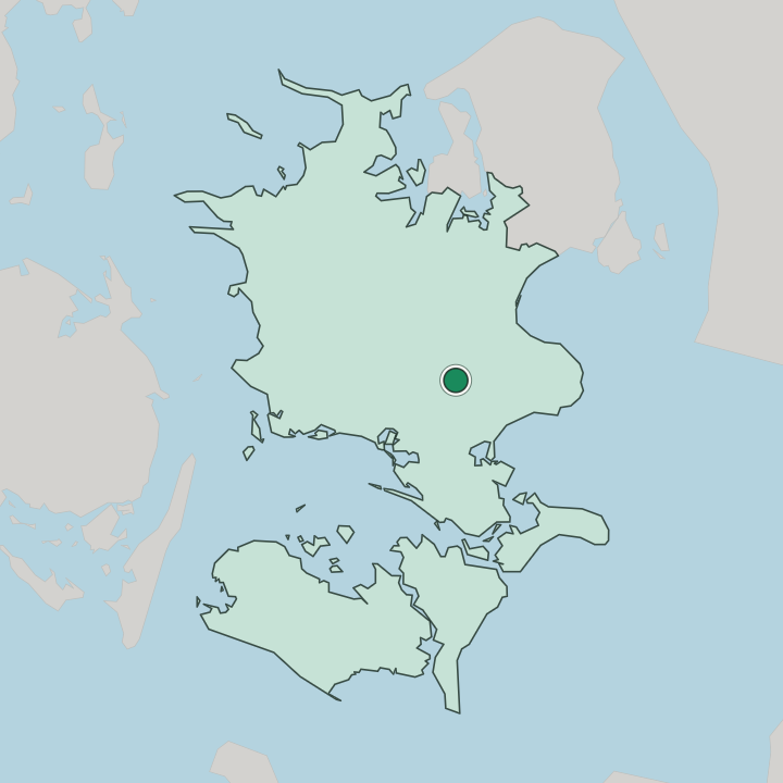 Map showing Haslev — In Region Zealand