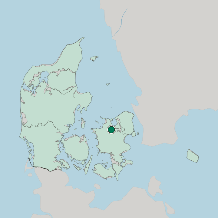 Map showing Holbæk — In Denmark
