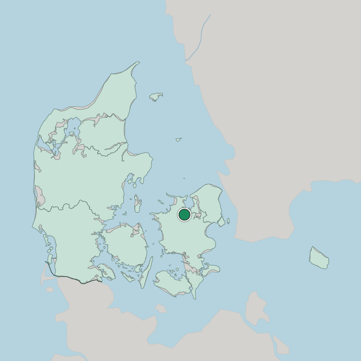 Map showing Holbæk — In Denmark