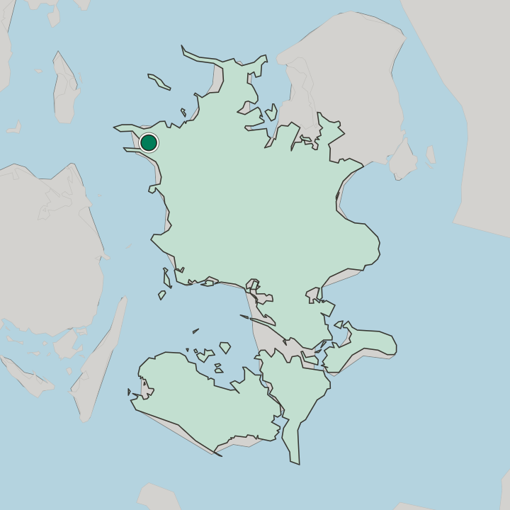 Map showing Kalundborg — In Region Sjælland
