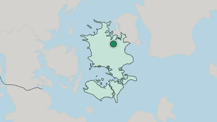 Map of Kirke Hvalsø in Denmark