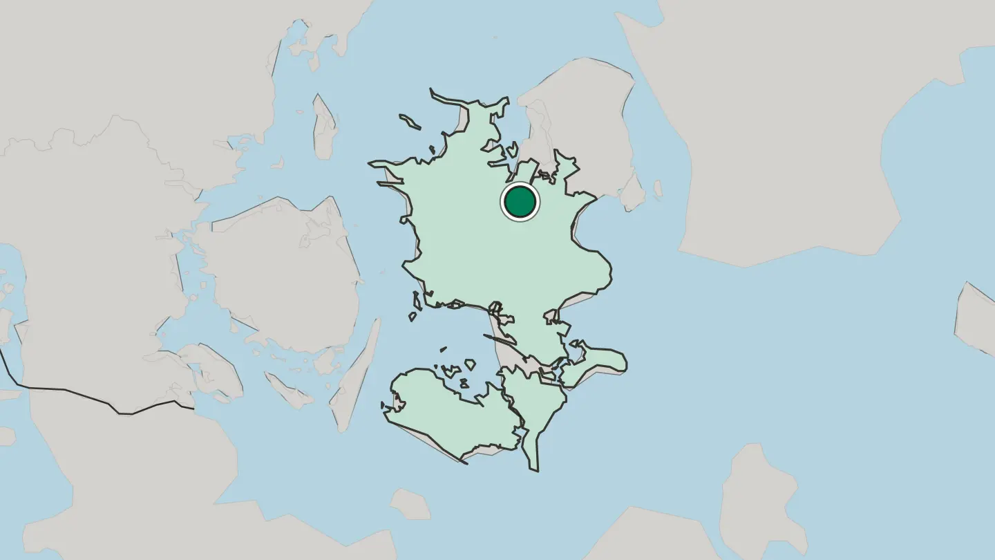 Map of Kirke Hvalsø in Denmark