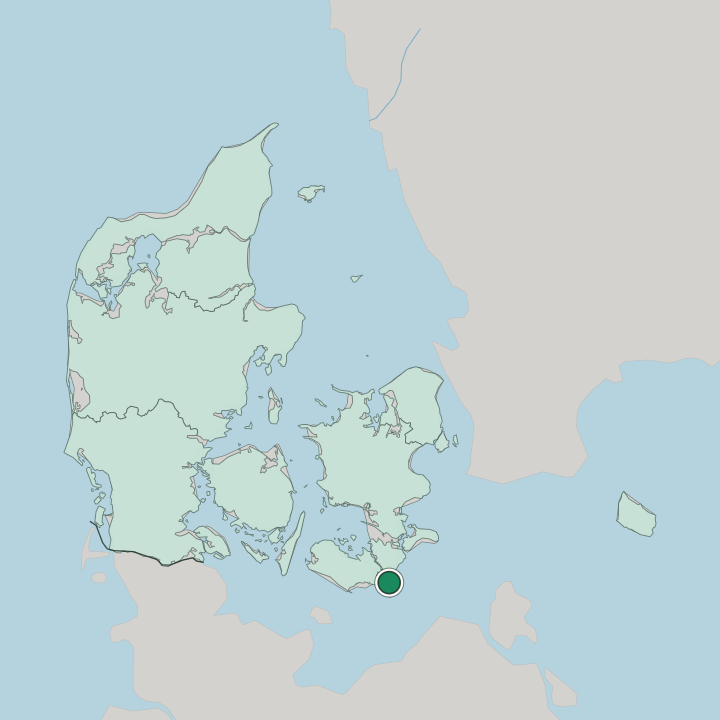 Map showing Marielyst — In Denmark