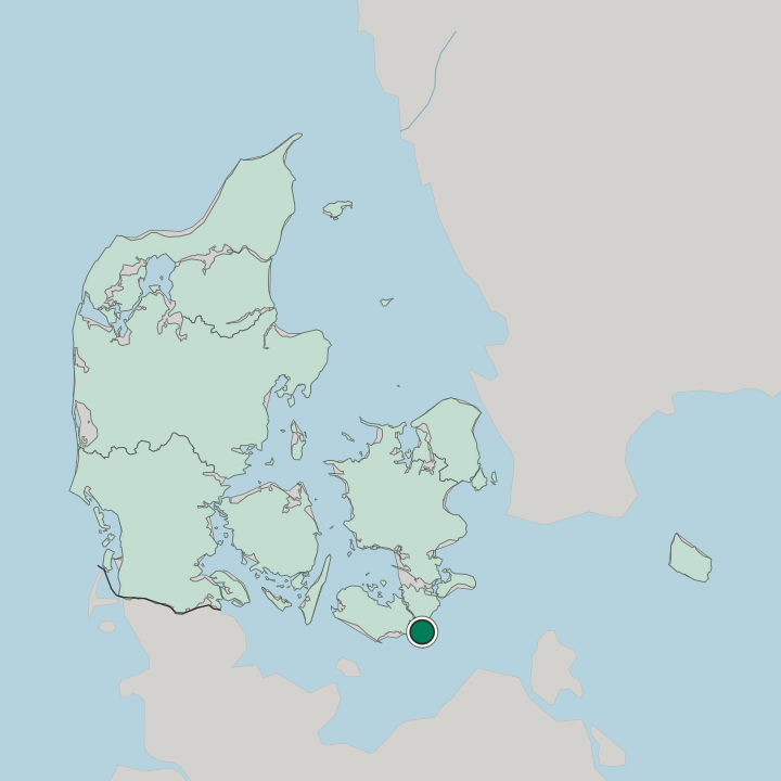 Map showing Marielyst — In Denmark