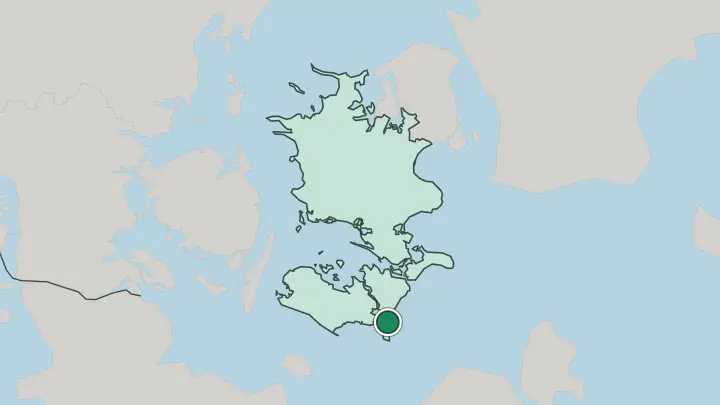 Map of Marielyst in Denmark