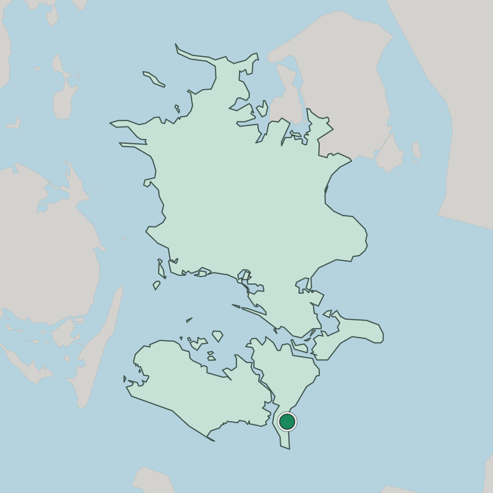 Map showing Marielyst — In Region Zealand