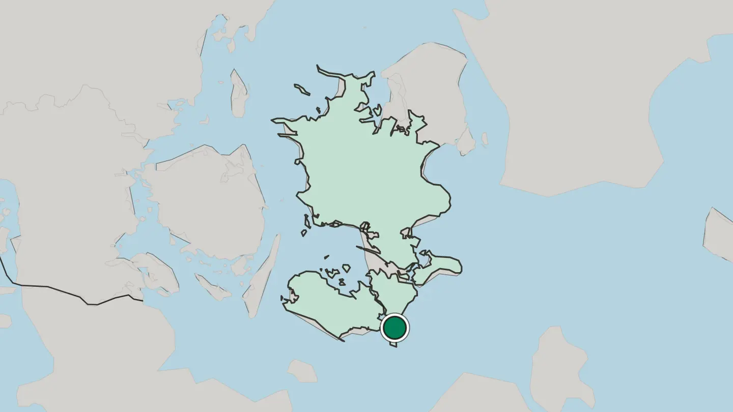 Map of Marielyst in Denmark